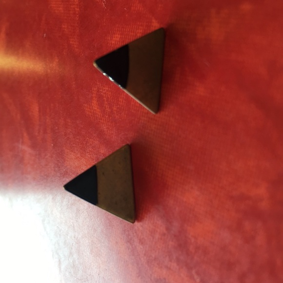 Triangle Geometric Earrings Posts - Picture 2 of 2